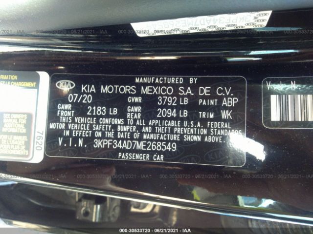 Photo 8 VIN: 3KPF34AD7ME268549 - KIA FORTE 