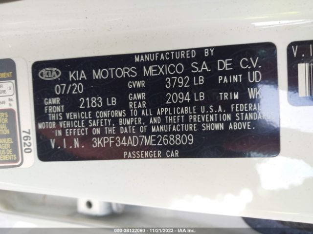 Photo 8 VIN: 3KPF34AD7ME268809 - KIA FORTE 