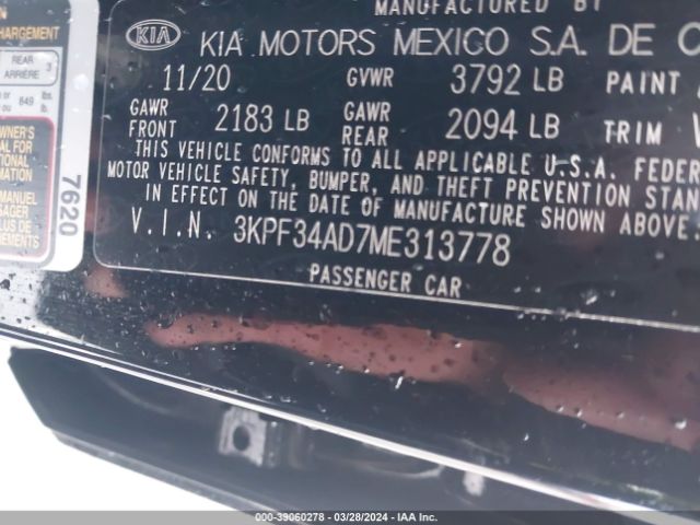 Photo 8 VIN: 3KPF34AD7ME313778 - KIA FORTE 