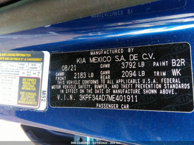 Photo 8 VIN: 3KPF34AD7ME401911 - KIA FORTE 