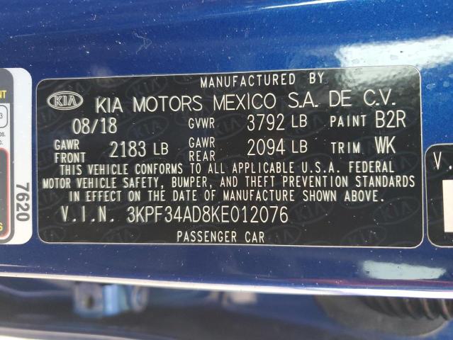 Photo 12 VIN: 3KPF34AD8KE012076 - KIA FORTE 