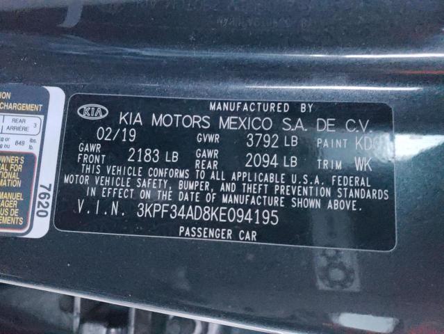 Photo 9 VIN: 3KPF34AD8KE094195 - KIA FORTE GT L 