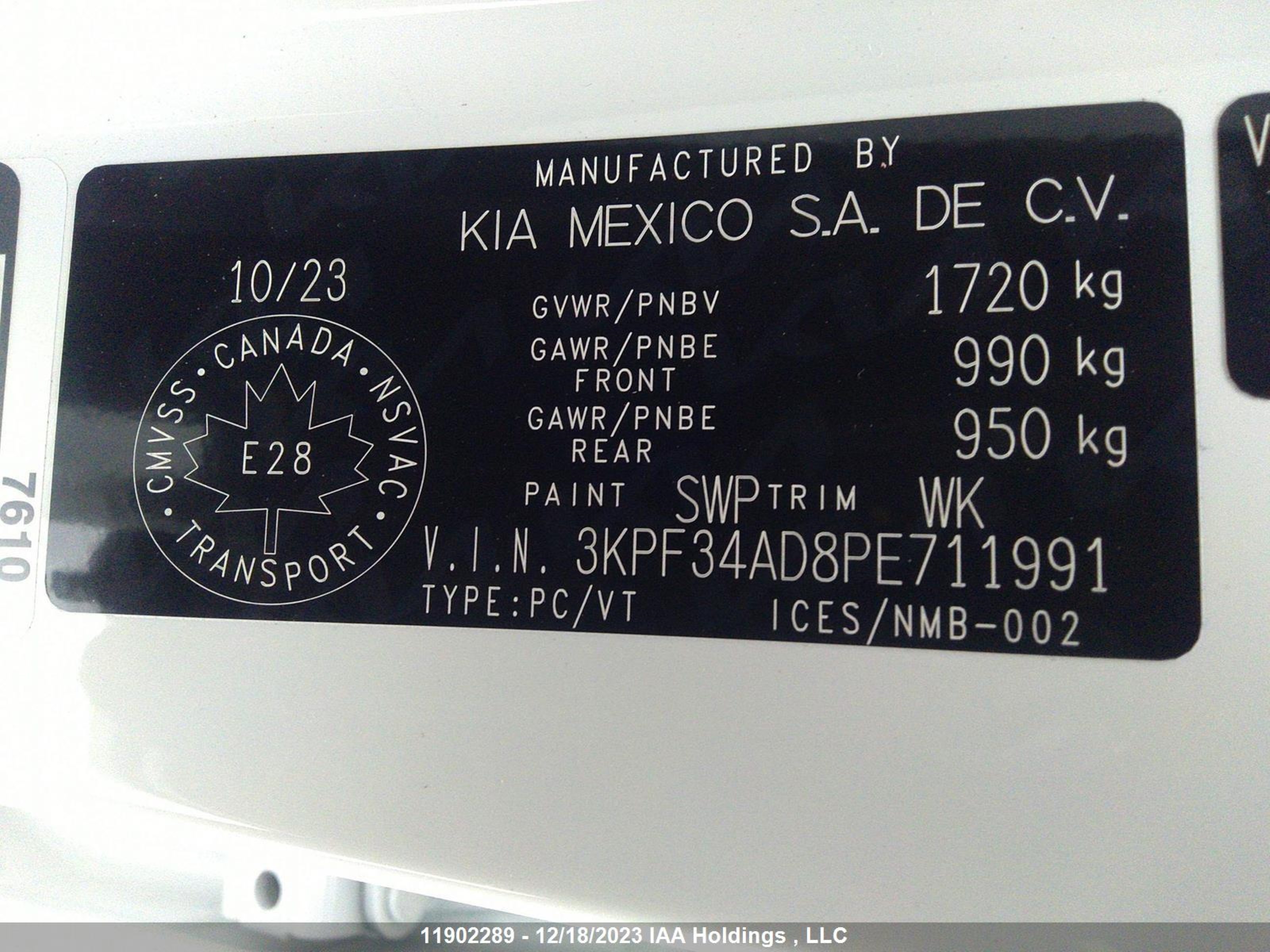 Photo 8 VIN: 3KPF34AD8PE711991 - KIA FORTE 