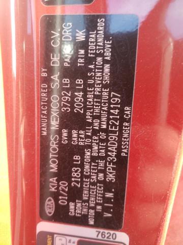 Photo 12 VIN: 3KPF34AD9LE214197 - KIA FORTE GT L 