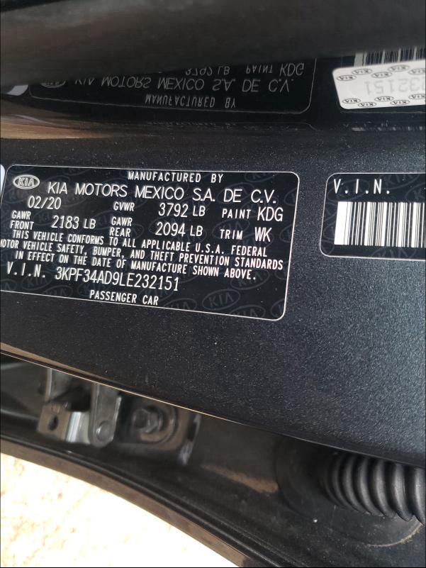 Photo 9 VIN: 3KPF34AD9LE232151 - KIA FORTE GT L 