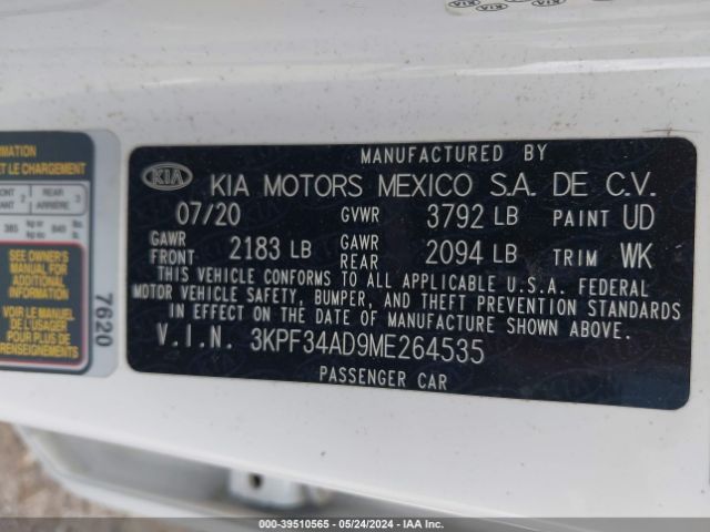 Photo 8 VIN: 3KPF34AD9ME264535 - KIA FORTE 