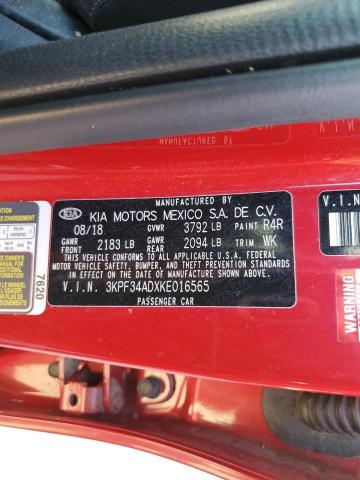 Photo 12 VIN: 3KPF34ADXKE016565 - KIA FORTE GT L 