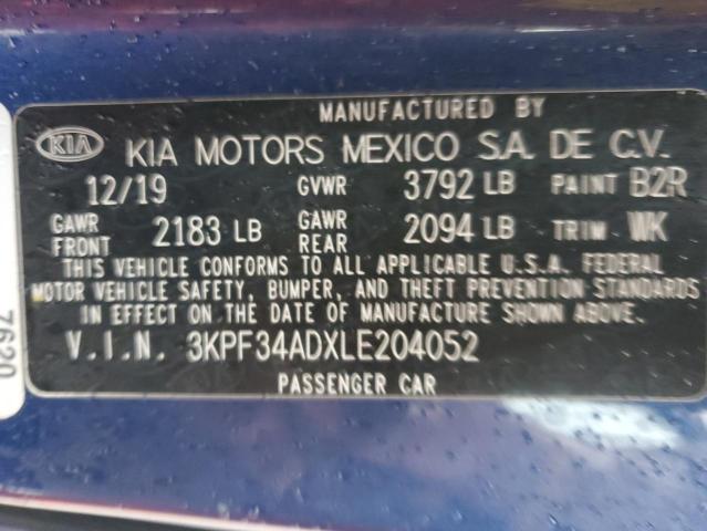 Photo 11 VIN: 3KPF34ADXLE204052 - KIA FORTE GT L 