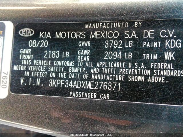 Photo 8 VIN: 3KPF34ADXME276371 - KIA FORTE 