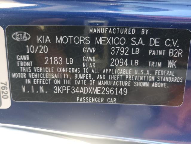 Photo 11 VIN: 3KPF34ADXME296149 - KIA FORTE GT L 