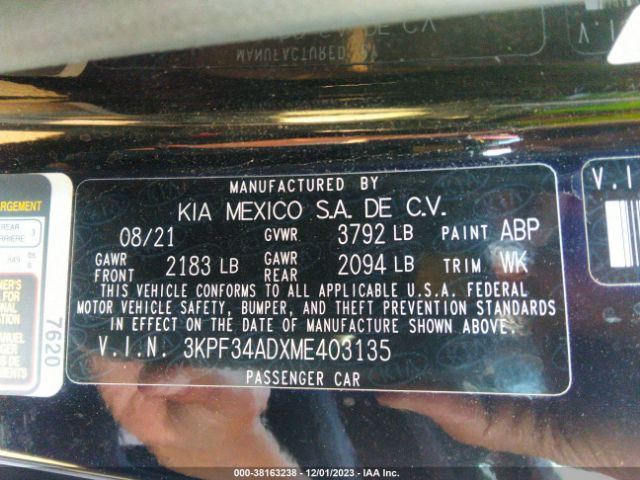 Photo 8 VIN: 3KPF34ADXME403135 - KIA FORTE 