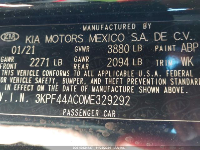 Photo 8 VIN: 3KPF44AC0ME329292 - KIA FORTE 