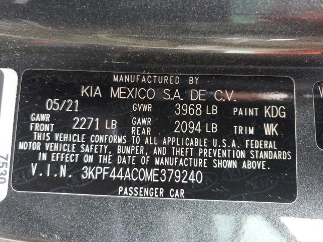 Photo 9 VIN: 3KPF44AC0ME379240 - KIA FORTE GT 