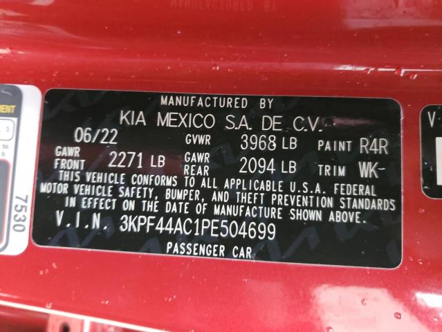 Photo 11 VIN: 3KPF44AC1PE504699 - KIA FORTE GT 