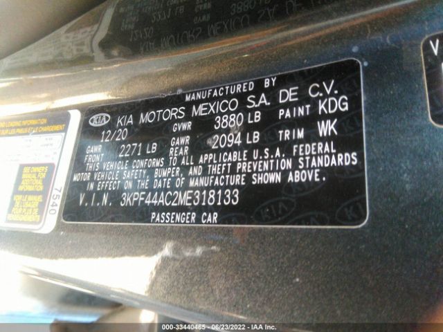 Photo 8 VIN: 3KPF44AC2ME318133 - KIA FORTE 