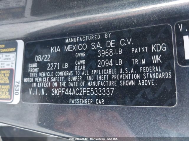 Photo 8 VIN: 3KPF44AC2PE533337 - KIA FORTE 