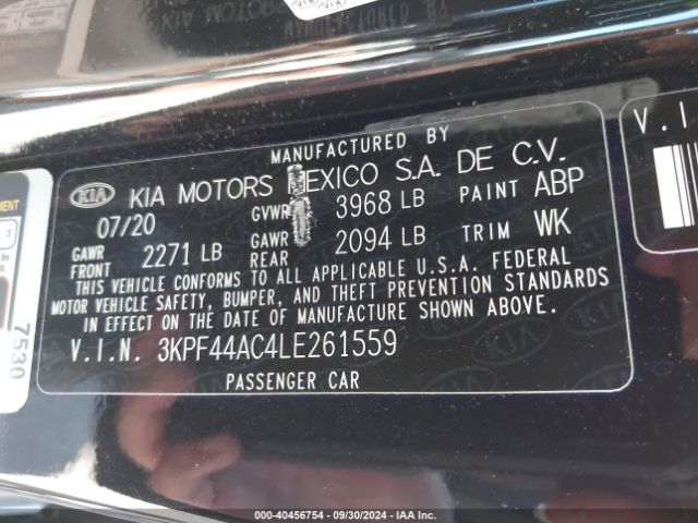 Photo 8 VIN: 3KPF44AC4LE261559 - KIA FORTE 