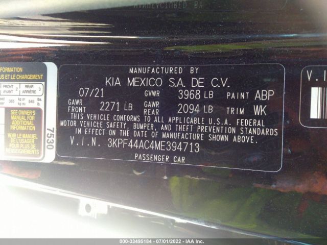 Photo 8 VIN: 3KPF44AC4ME394713 - KIA FORTE 