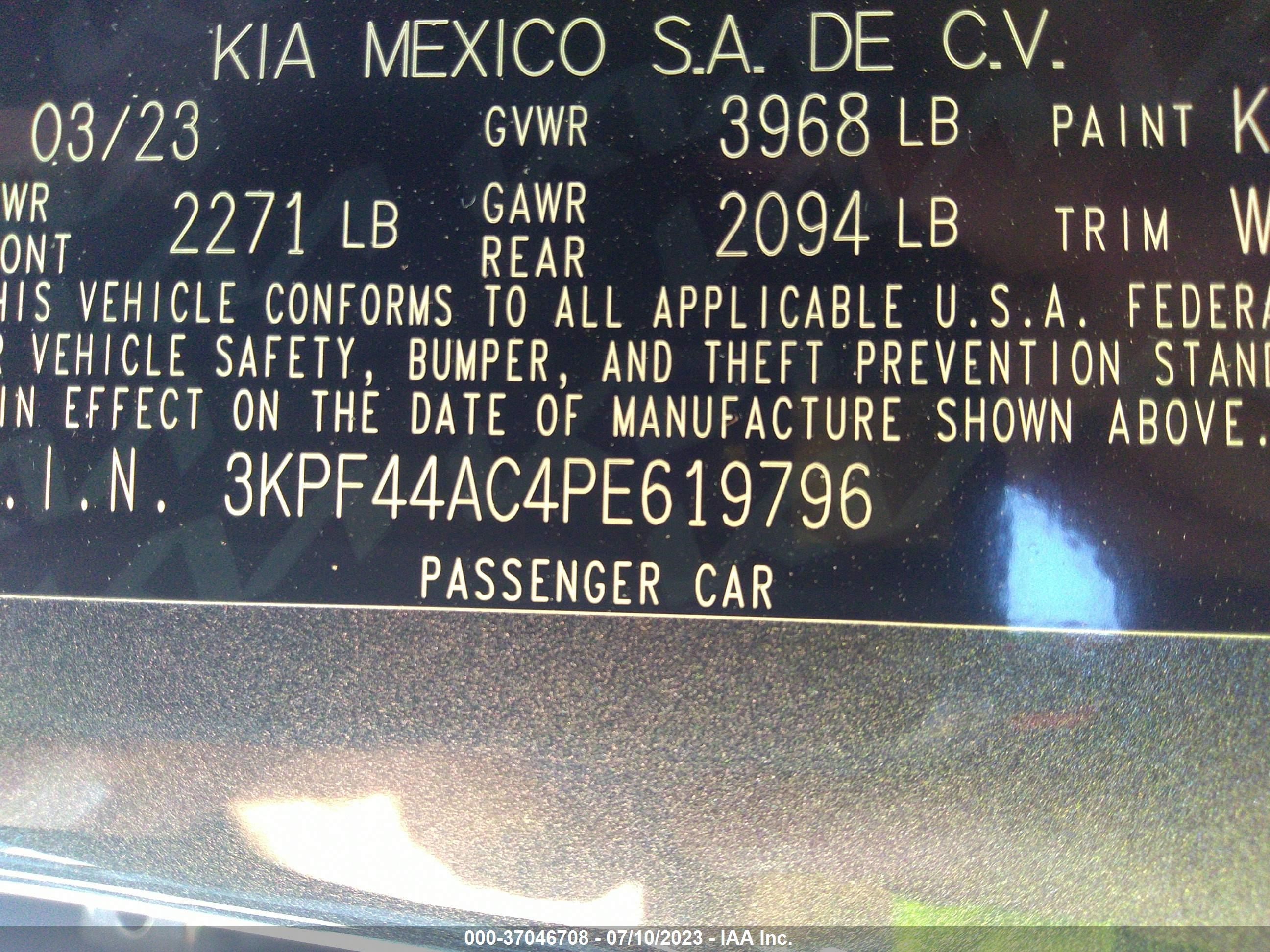 Photo 8 VIN: 3KPF44AC4PE619796 - KIA FORTE 