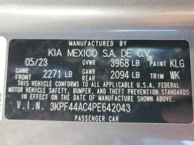 Photo 11 VIN: 3KPF44AC4PE642043 - KIA FORTE GT 