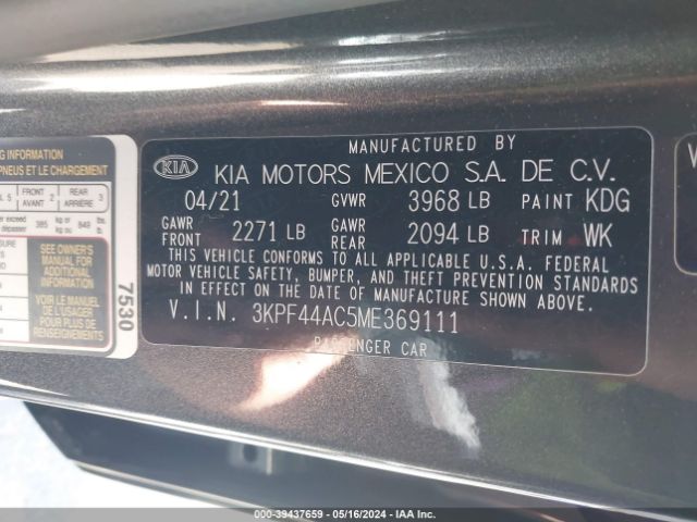 Photo 8 VIN: 3KPF44AC5ME369111 - KIA FORTE 