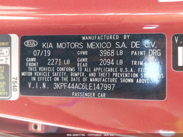 Photo 8 VIN: 3KPF44AC6LE147997 - KIA FORTE 