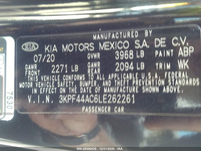 Photo 8 VIN: 3KPF44AC6LE262261 - KIA FORTE 