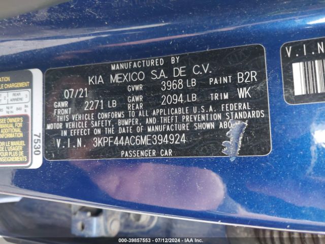 Photo 8 VIN: 3KPF44AC6ME394924 - KIA FORTE 