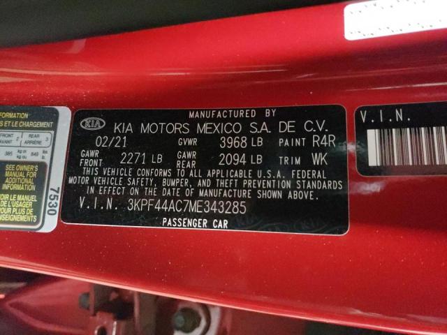 Photo 9 VIN: 3KPF44AC7ME343285 - KIA FORTE GT 