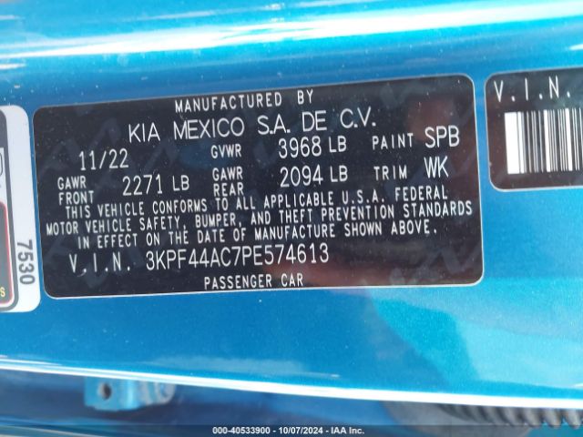 Photo 8 VIN: 3KPF44AC7PE574613 - KIA FORTE 