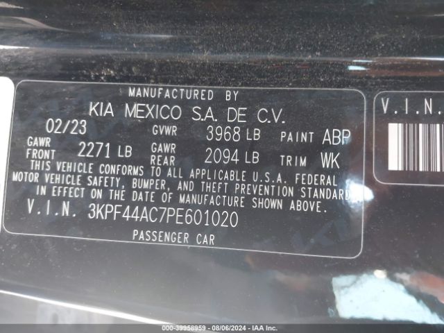 Photo 8 VIN: 3KPF44AC7PE601020 - KIA FORTE 