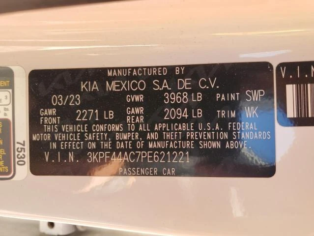 Photo 11 VIN: 3KPF44AC7PE621221 - KIA FORTE GT 