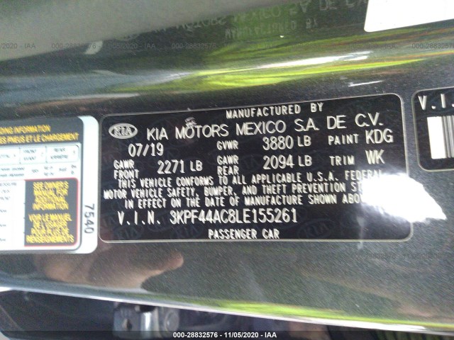 Photo 8 VIN: 3KPF44AC8LE155261 - KIA FORTE 