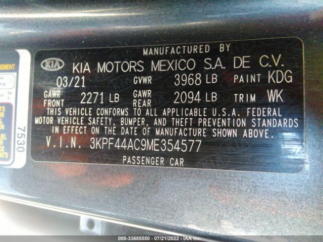 Photo 8 VIN: 3KPF44AC9ME354577 - KIA FORTE 