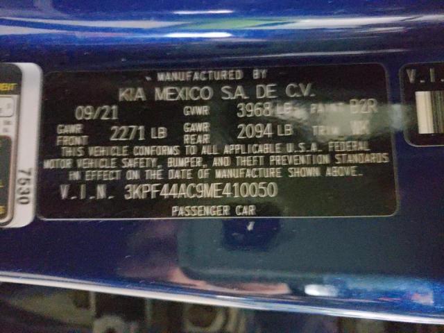 Photo 9 VIN: 3KPF44AC9ME410050 - KIA FORTE GT 