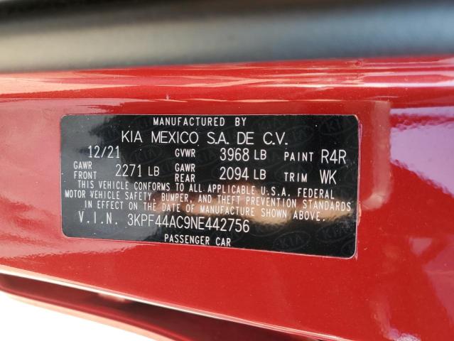 Photo 11 VIN: 3KPF44AC9NE442756 - KIA FORTE GT 