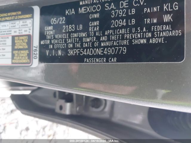 Photo 8 VIN: 3KPF54AD0NE490779 - KIA FORTE 