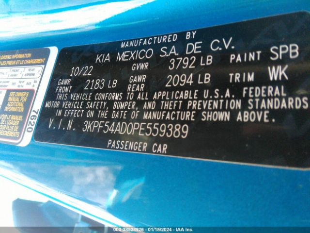 Photo 8 VIN: 3KPF54AD0PE559389 - KIA FORTE 