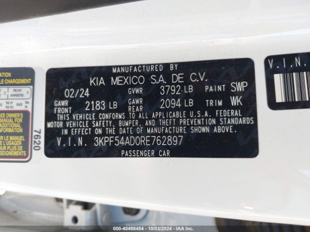 Photo 8 VIN: 3KPF54AD0RE762897 - KIA FORTE 