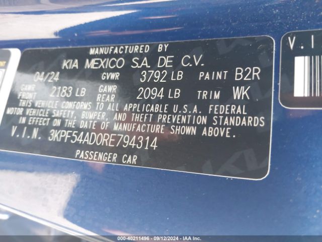 Photo 8 VIN: 3KPF54AD0RE794314 - KIA FORTE 