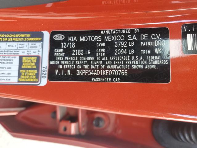 Photo 12 VIN: 3KPF54AD1KE070766 - KIA FORTE EX 