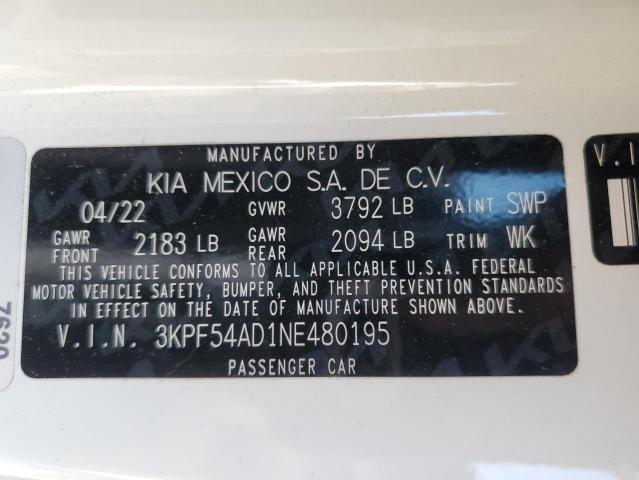 Photo 11 VIN: 3KPF54AD1NE480195 - KIA FORTE GT L 