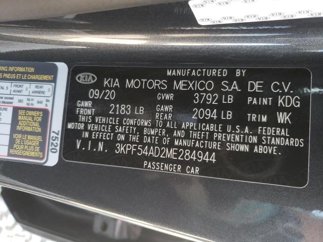 Photo 9 VIN: 3KPF54AD2ME284944 - KIA FORTE EX 