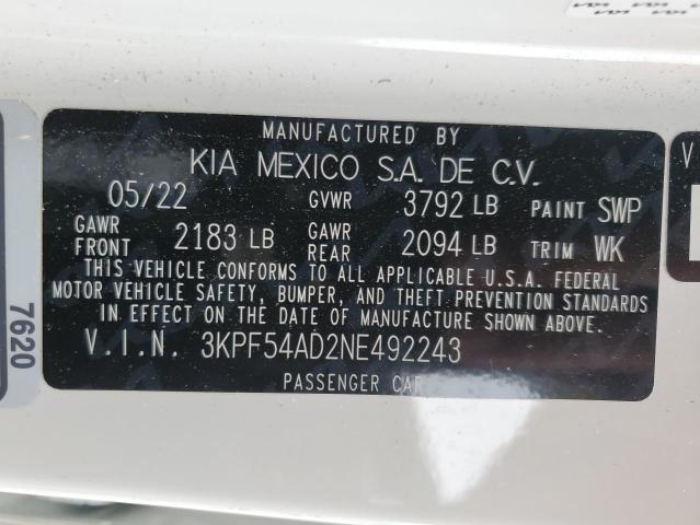 Photo 11 VIN: 3KPF54AD2NE492243 - KIA FORTE GT L 