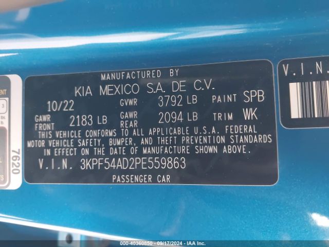 Photo 8 VIN: 3KPF54AD2PE559863 - KIA FORTE 