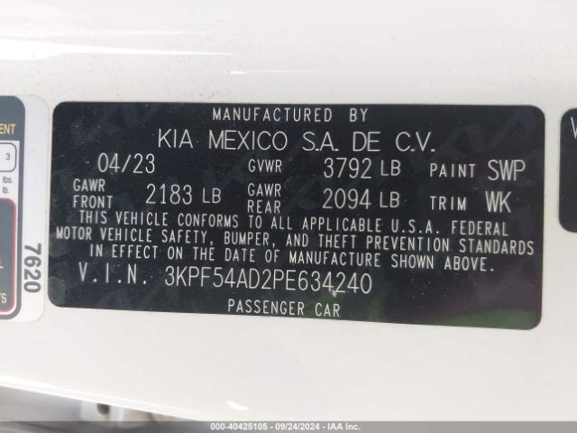 Photo 8 VIN: 3KPF54AD2PE634240 - KIA FORTE 