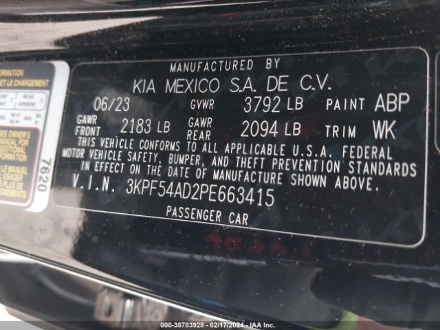 Photo 8 VIN: 3KPF54AD2PE663415 - KIA FORTE 