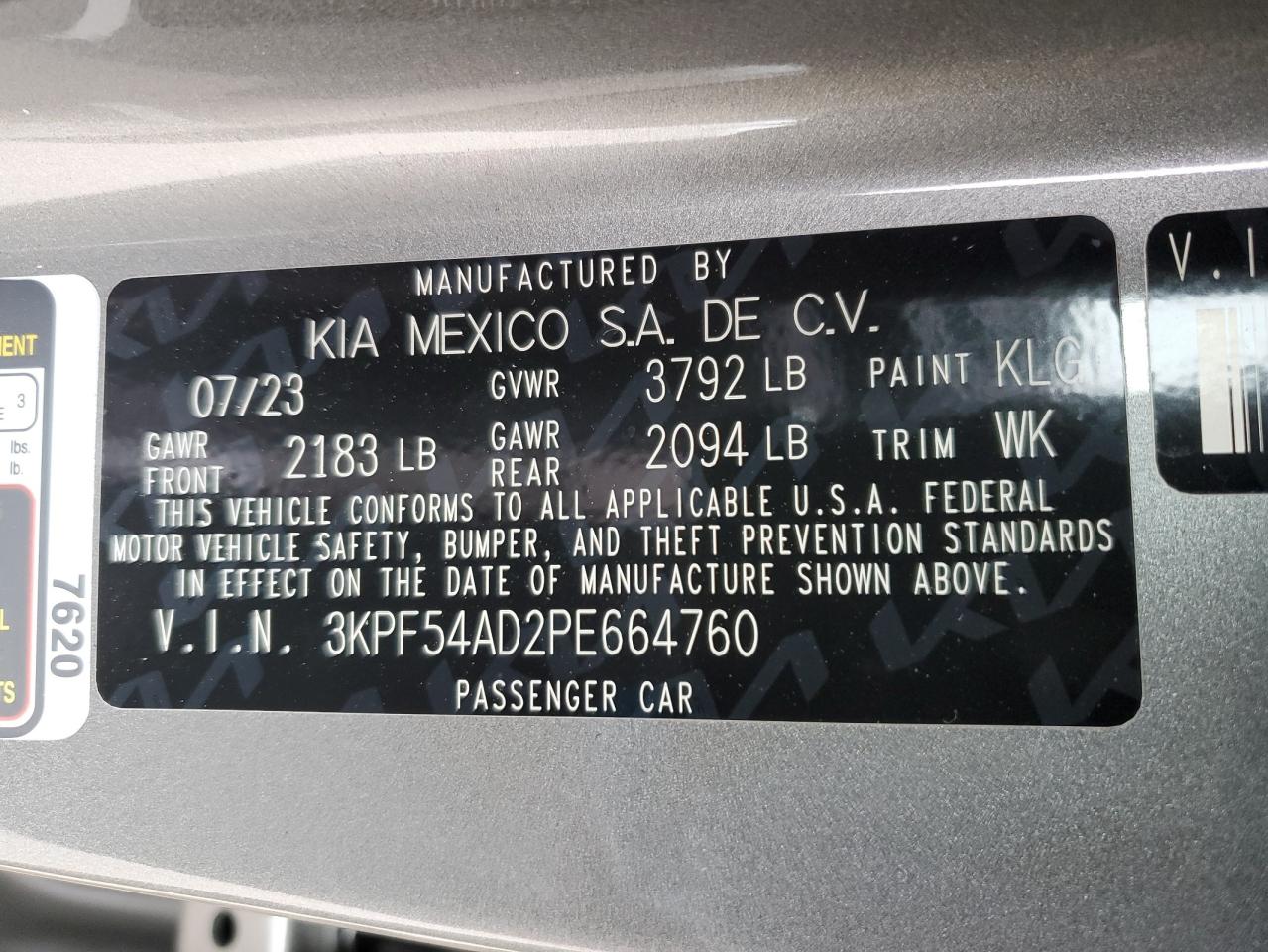 Photo 11 VIN: 3KPF54AD2PE664760 - KIA FORTE 