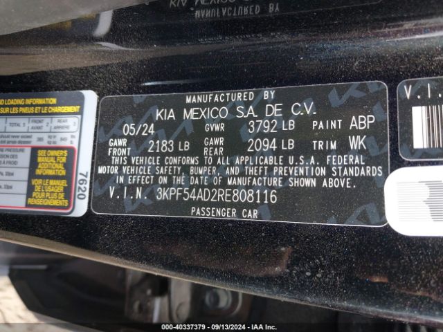 Photo 8 VIN: 3KPF54AD2RE808116 - KIA FORTE 