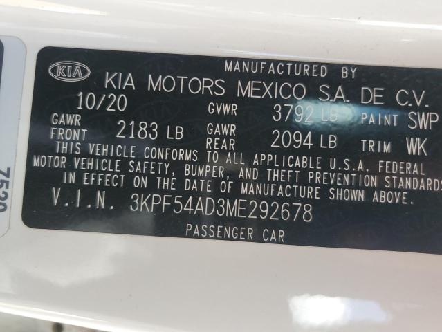 Photo 11 VIN: 3KPF54AD3ME292678 - KIA FORTE EX 